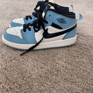Air Jordan Kids Sneakers in Blue and White